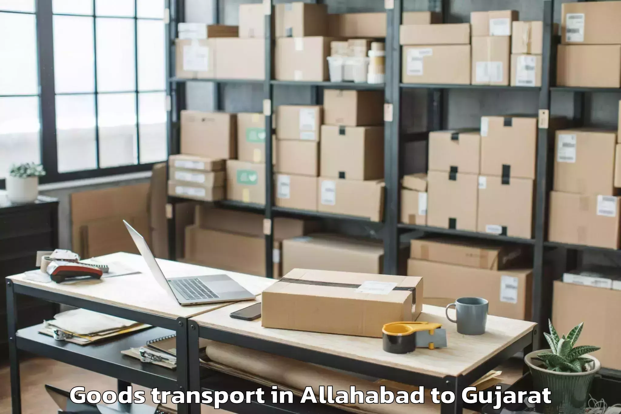 Affordable Allahabad to Dediapada Goods Transport